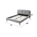 ACME Graves Gray Fabric Queen Bed Model 28980Q