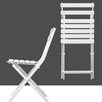 Ensemble bistro minimaliste 3 pièces pour patio : table ronde pliable et chaises