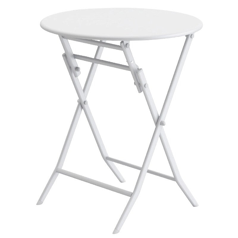 Ensemble bistro minimaliste 3 pièces pour patio : table ronde pliable et chaises