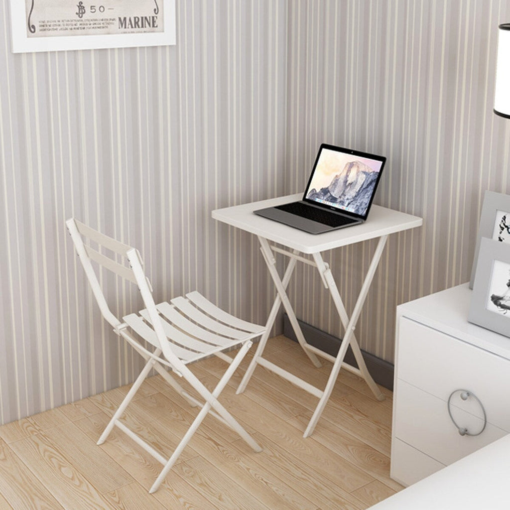 Ensemble bistro minimaliste 3 pièces pour patio : table carrée pliable et chaises