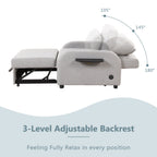 Canapé-lit gigogne 3 en 1 avec tablette rabattable et ports USB par Harper&amp;Bright Designs