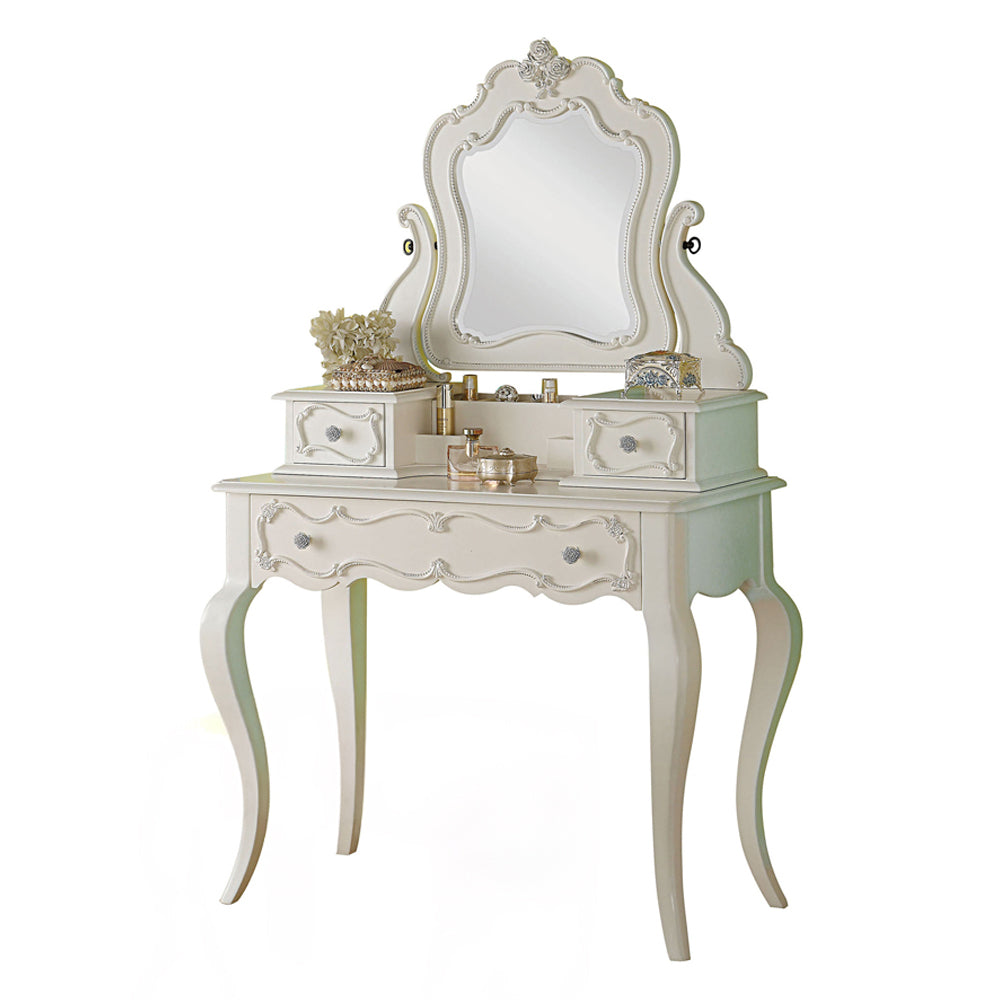 ACME Edalene Pearl White Vanity Desk with Mirror Model 30516