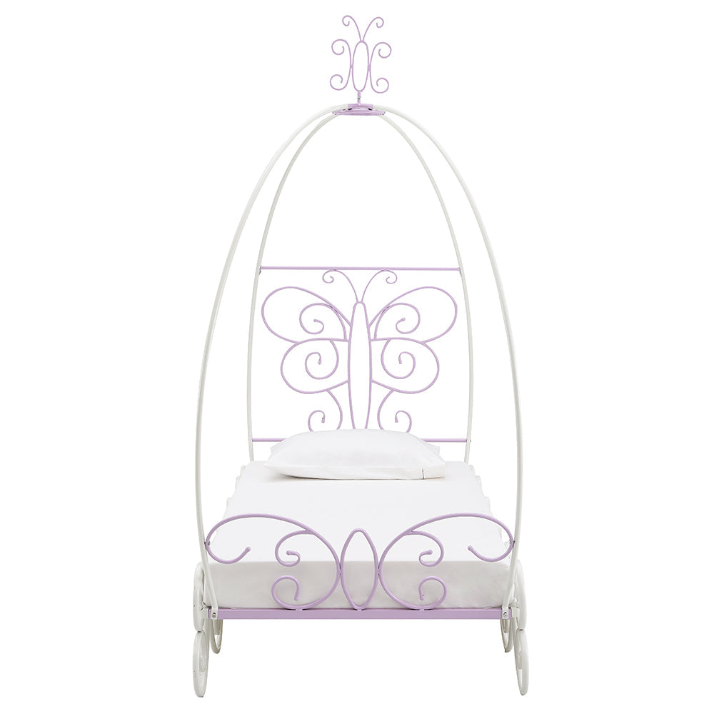 ACME Priya II White & Light Purple Twin Bed with Canopy Model 30530T