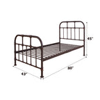 ACME Nicipolis Sandy Gray Twin Bed Model 30730T