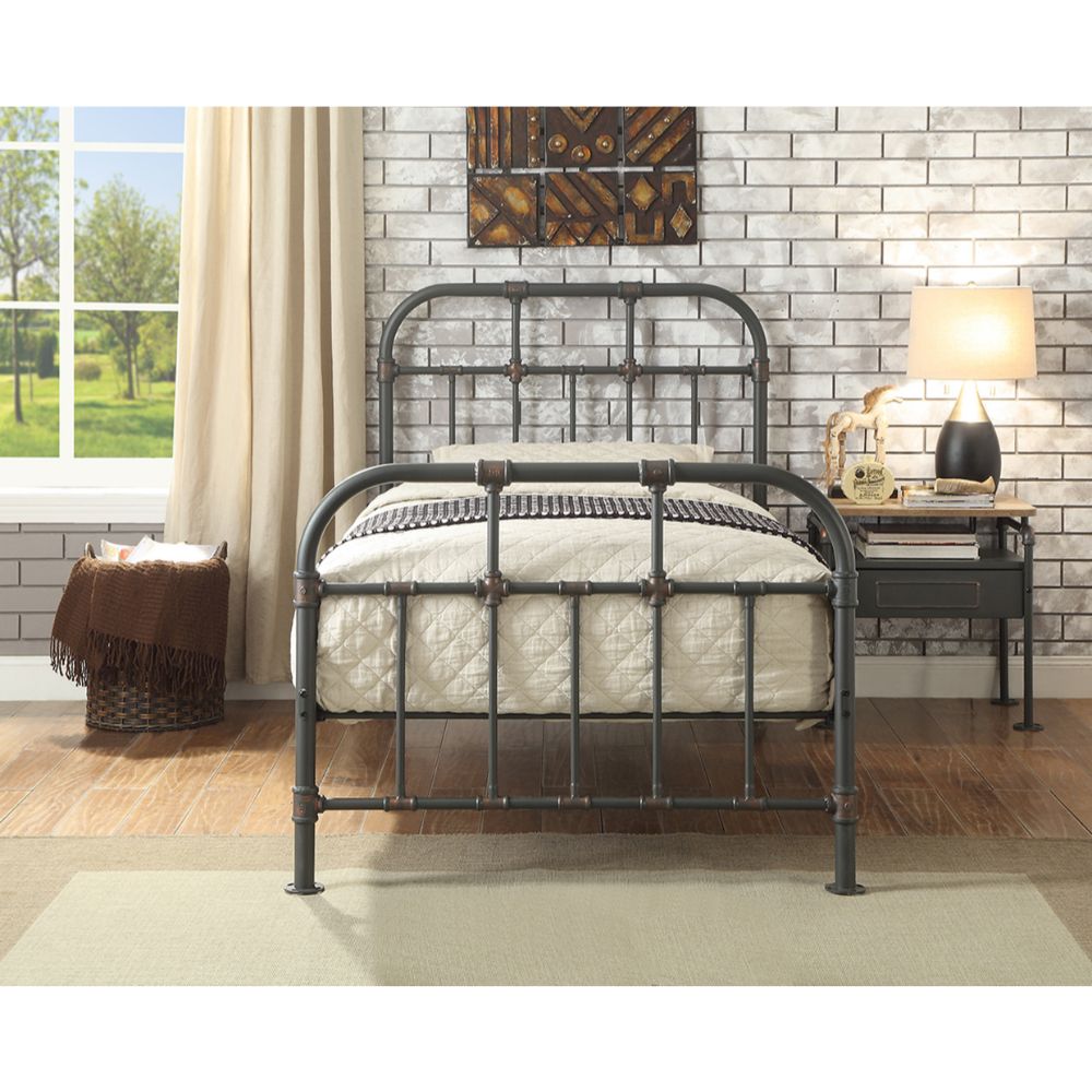 ACME Nicipolis Sandy Gray Twin Bed Model 30730T