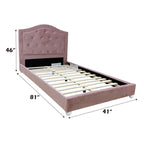 ACME Reggie Pink Fabric Twin Bed Model 30820T