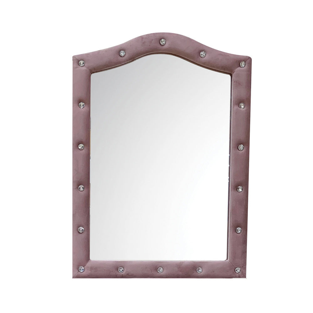 ACME Reggie Pink Fabric Mirror Model 30824