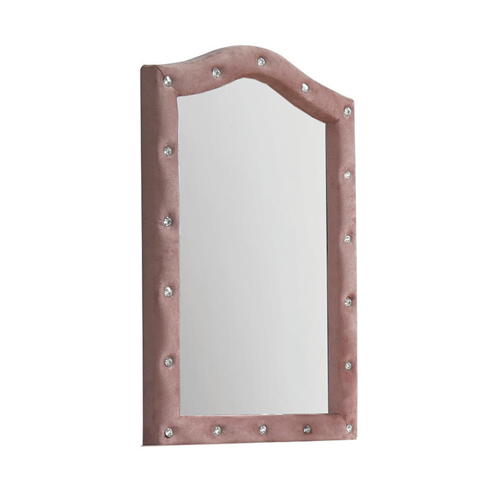 ACME Reggie Pink Fabric Mirror Model 30824