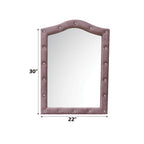 ACME Reggie Pink Fabric Mirror Model 30824