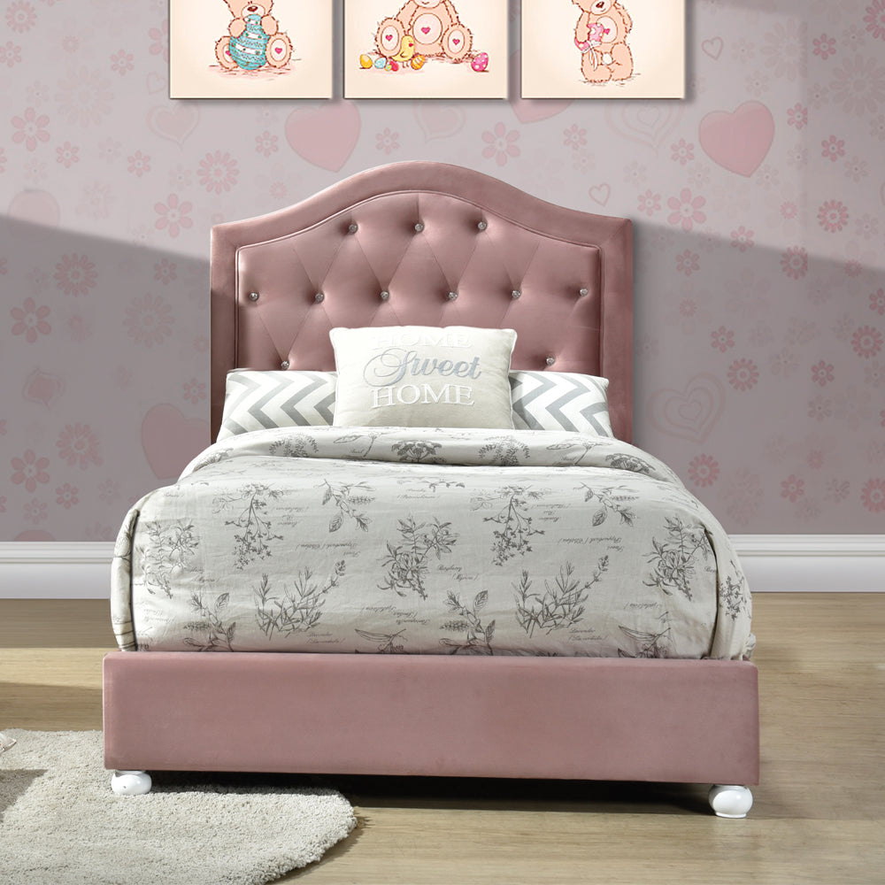 ACME Reggie Pink Fabric Full Bed Model 30875F
