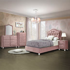 ACME Reggie Pink Fabric Full Bed Model 30875F