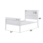 ACME Cargo White Twin Bed Model 35900T