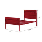 ACME Cargo Red Twin Bed Model 35950T