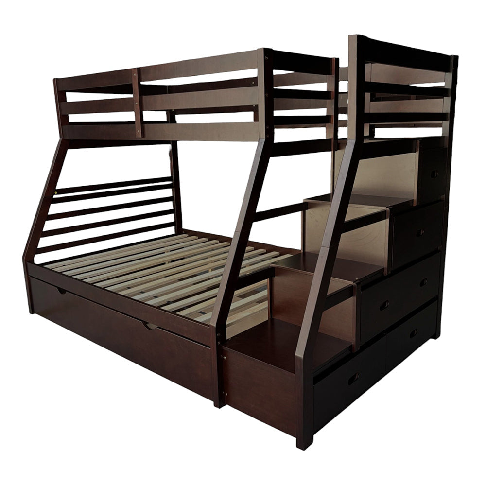 ACME Jason (Storage) Espresso Bunk Bed  (Twin | Full)  with Trundle (Full) & Storage Model 37015