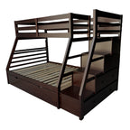 ACME Jason (Storage) Espresso Bunk Bed  (Twin | Full)  with Trundle (Full) & Storage Model 37015