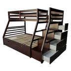ACME Jason (Storage) Espresso Bunk Bed  (Twin | Full)  with Trundle (Full) & Storage Model 37015