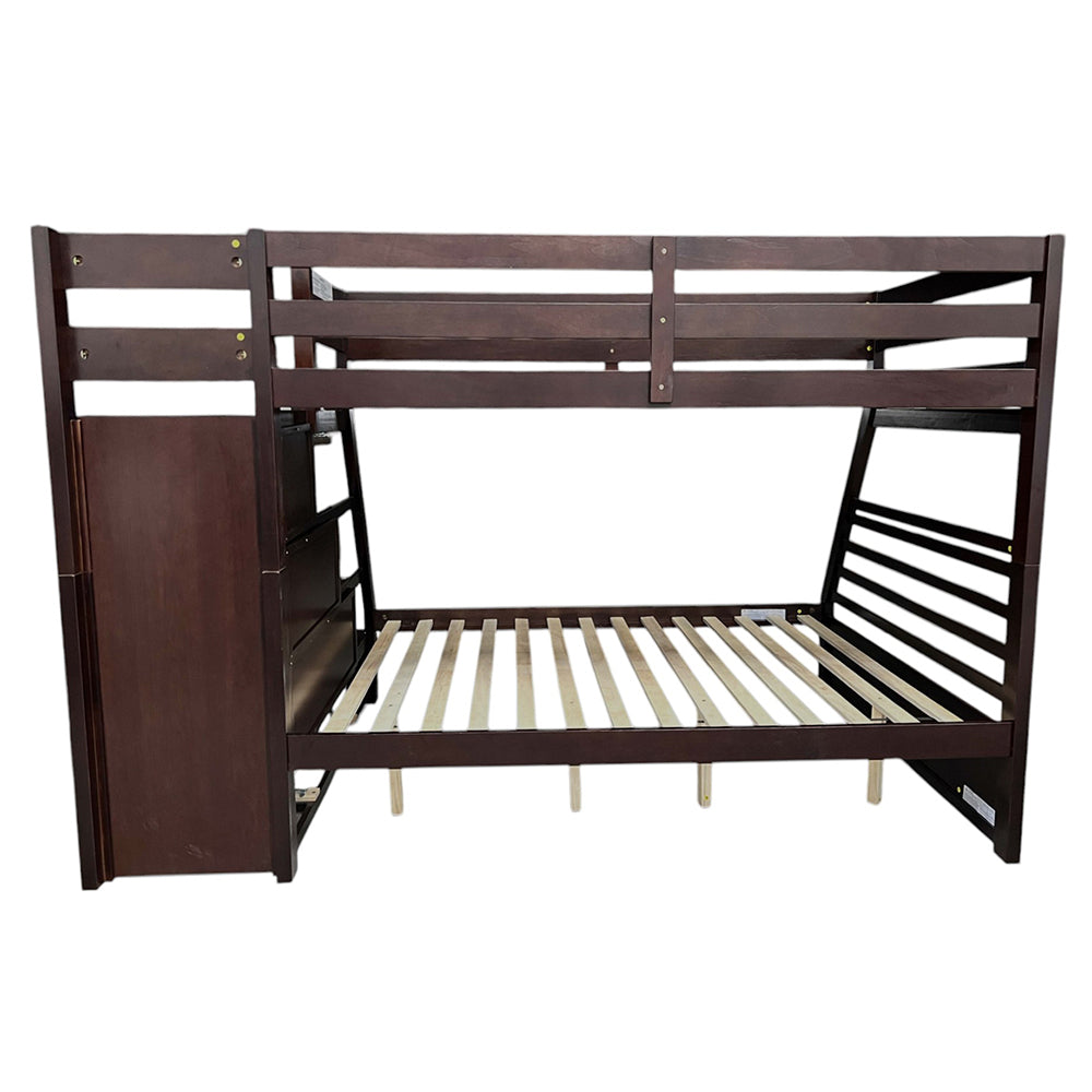 ACME Jason (Storage) Espresso Bunk Bed  (Twin | Full)  with Trundle (Full) & Storage Model 37015