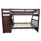 ACME Jason (Storage) Espresso Bunk Bed  (Twin | Full)  with Trundle (Full) & Storage Model 37015