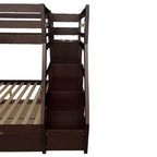 ACME Jason (Storage) Espresso Bunk Bed  (Twin | Full)  with Trundle (Full) & Storage Model 37015