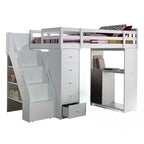 ACME Freya White Twin Loft Bed with Storage Model 37145
