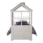 ACME Tree House II Weathered White & Washed Gray Twin Bed Model 37170T