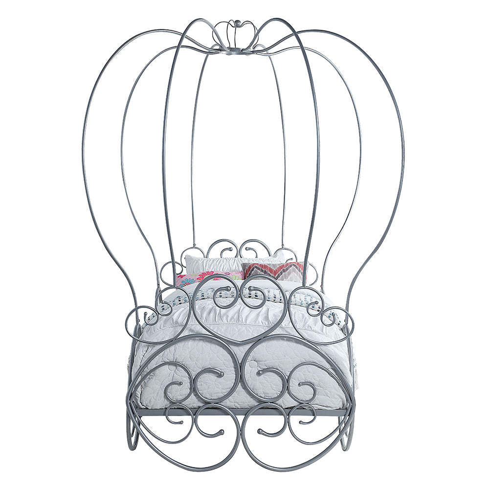 ACME Priya Silver Twin Bed with Canopy Model 37190T