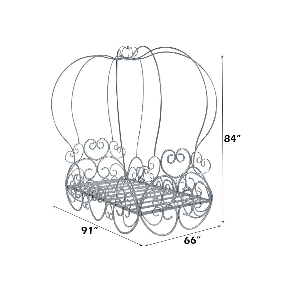 ACME Priya Silver Twin Bed with Canopy Model 37190T