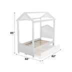 ACME Rapunzel White Twin Bed Model 37350T