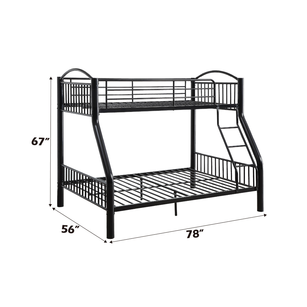 ACME Cayelynn Black Bunk Bed  (Twin | Full)  Model 37380BK