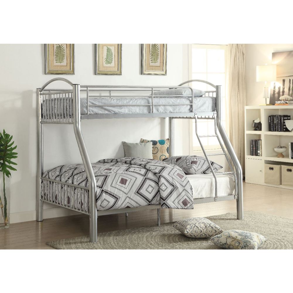 ACME Cayelynn Silver Bunk Bed  (Twin | Full)  Model 37380SI