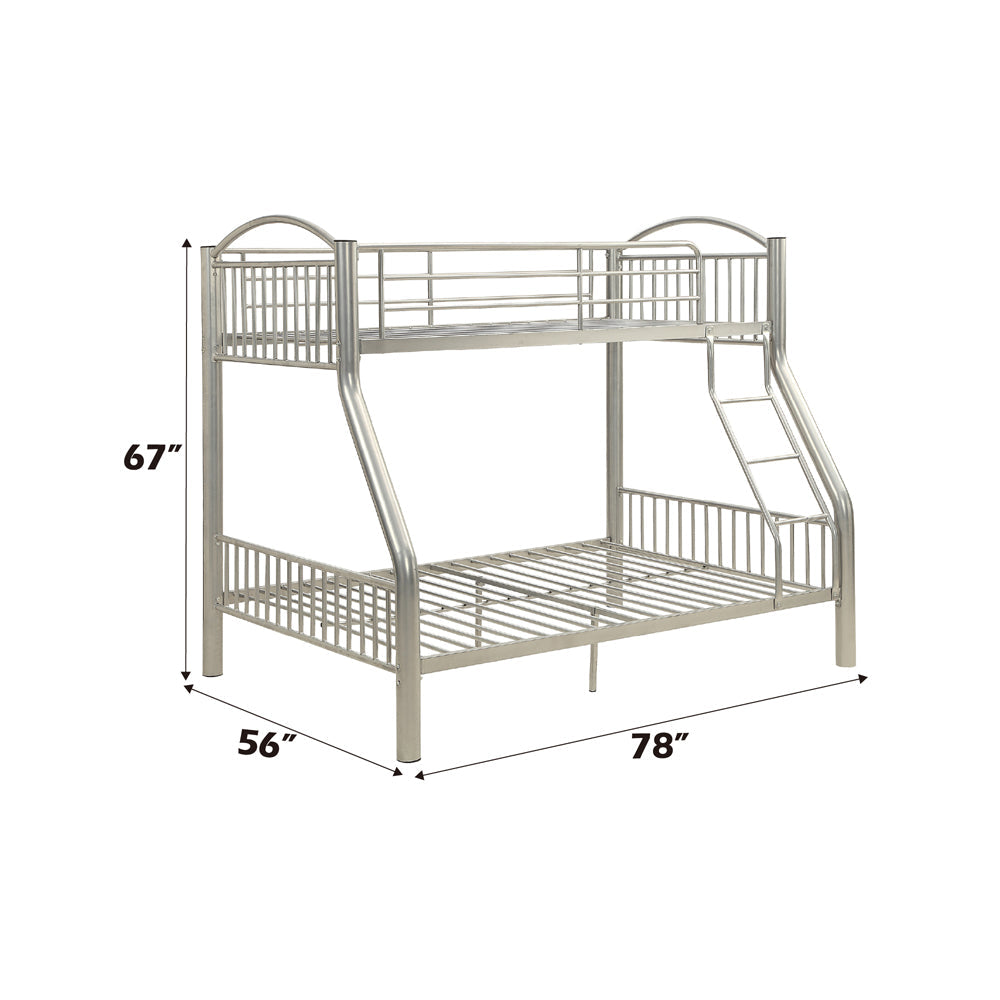 ACME Cayelynn Silver Bunk Bed  (Twin | Full)  Model 37380SI