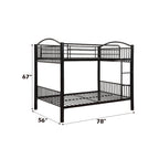 ACME Cayelynn Black Bunk Bed (F/F) Model 37390BK