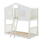 ACME Rohan Cottage White & Pink Bunk Bed (Twin | Twin)Model 37410