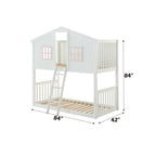 ACME Rohan Cottage White & Pink Bunk Bed (Twin | Twin)Model 37410