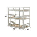 ACME Ronnie Light Gray Triple Bunk Bed (T/T/T) Model 37420