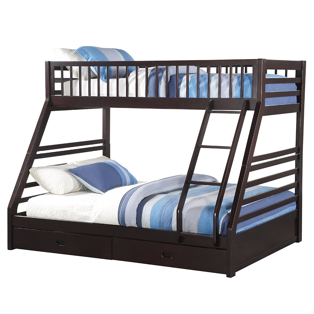 ACME Jason (XL) Espresso Bunk Bed (T XL/Q) with Storage Model 37425