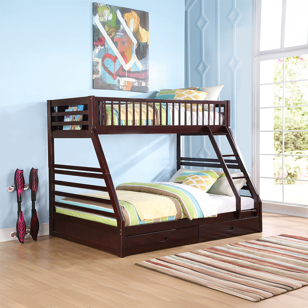 ACME Jason (XL) Espresso Bunk Bed (T XL/Q) with Storage Model 37425