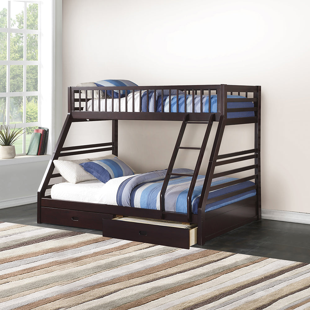 ACME Jason (XL) Espresso Bunk Bed (T XL/Q) with Storage Model 37425