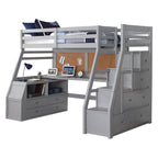 ACME Jason II Gray Twin Loft Bed Model 37445