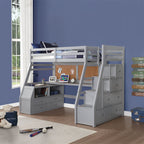 ACME Jason II Gray Twin Loft Bed Model 37445