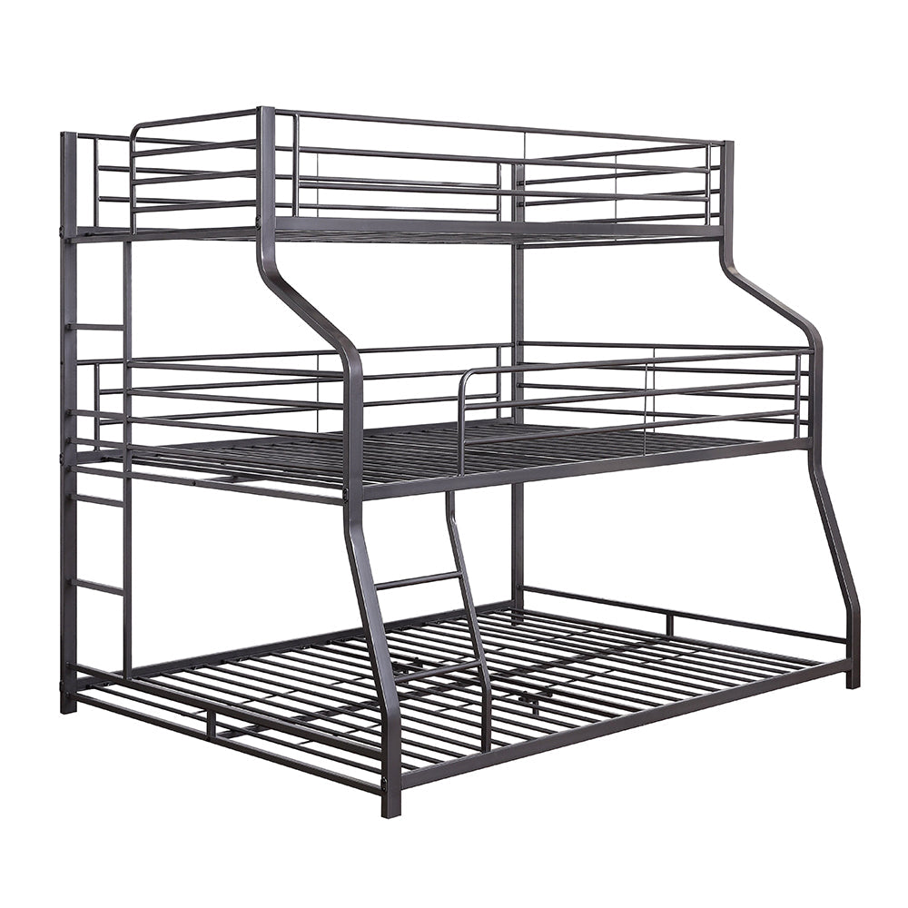 ACME Caius II Gunmetal Triple Bunk Bed (T/F/Q) Model 37450