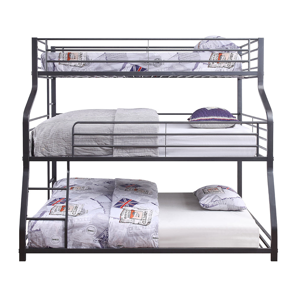 ACME Caius II Gunmetal Triple Bunk Bed (T/F/Q) Model 37450