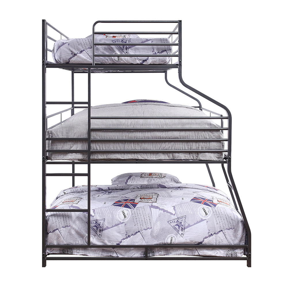 ACME Caius II Gunmetal Triple Bunk Bed (T/F/Q) Model 37450