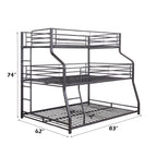 ACME Caius II Gunmetal Triple Bunk Bed (T/F/Q) Model 37450