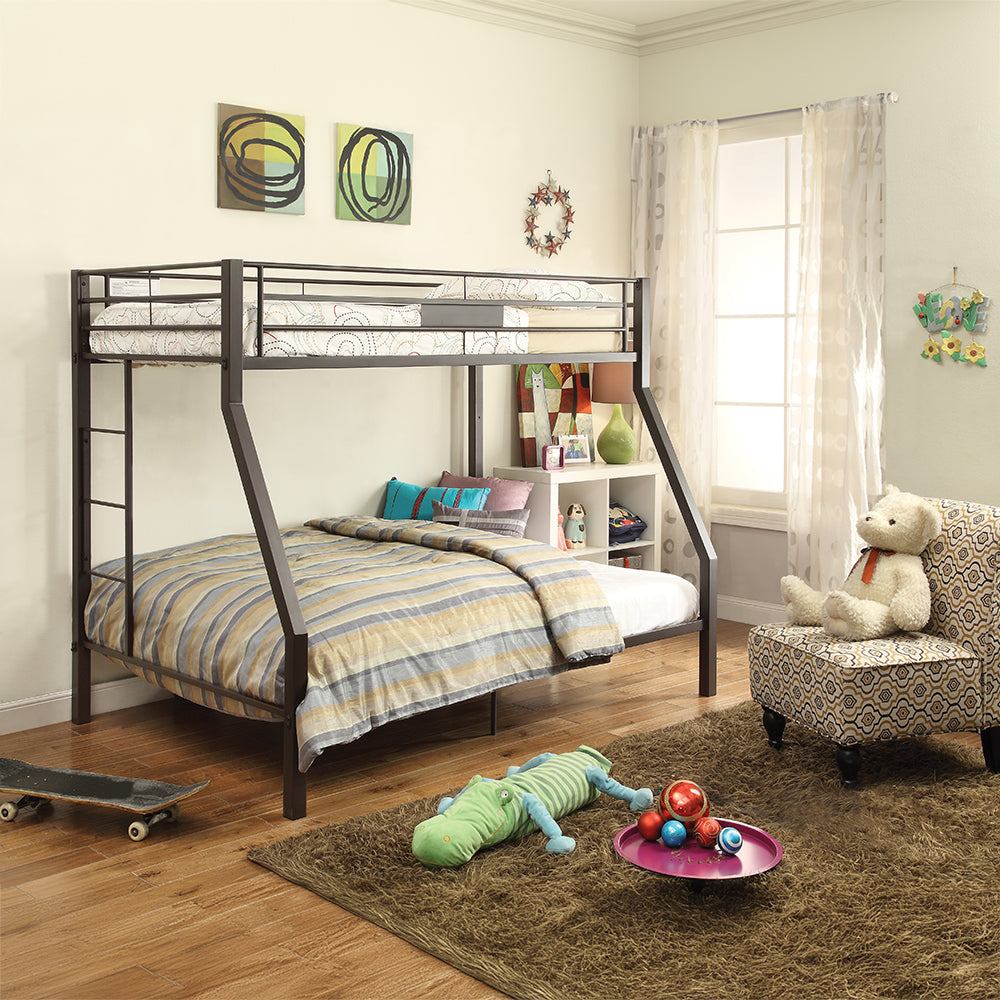 ACME Limbra Sandy Brown Bunk Bed  (Twin | Full)  Model 37510