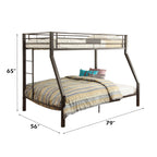 ACME Limbra Sandy Brown Bunk Bed  (Twin | Full)  Model 37510