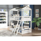 ACME Nadine Cottage Weathered White & Washed Gray Bunk Bed (Twin | Twin)Model 37665