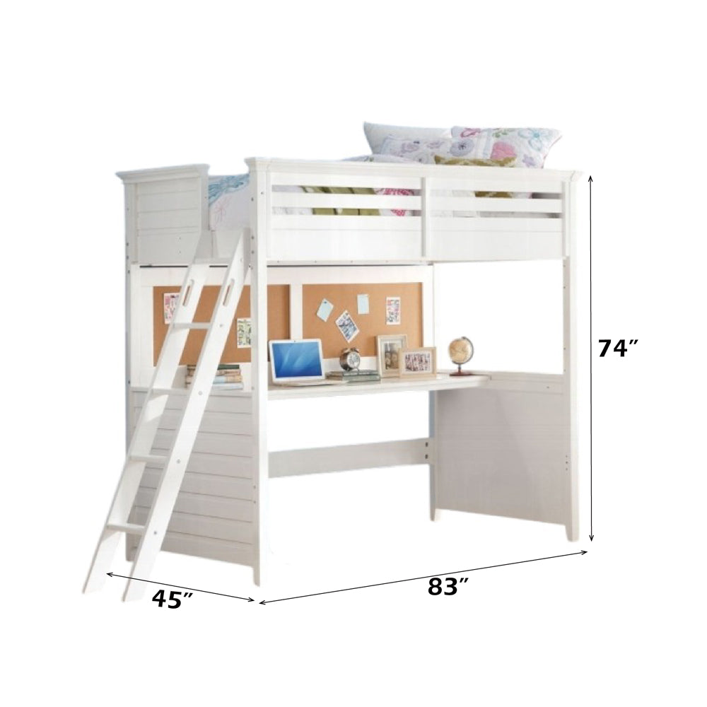 ACME Lacey White Twin Loft Bed Model 37670