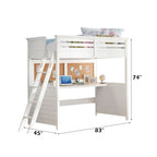 ACME Lacey White Twin Loft Bed Model 37670