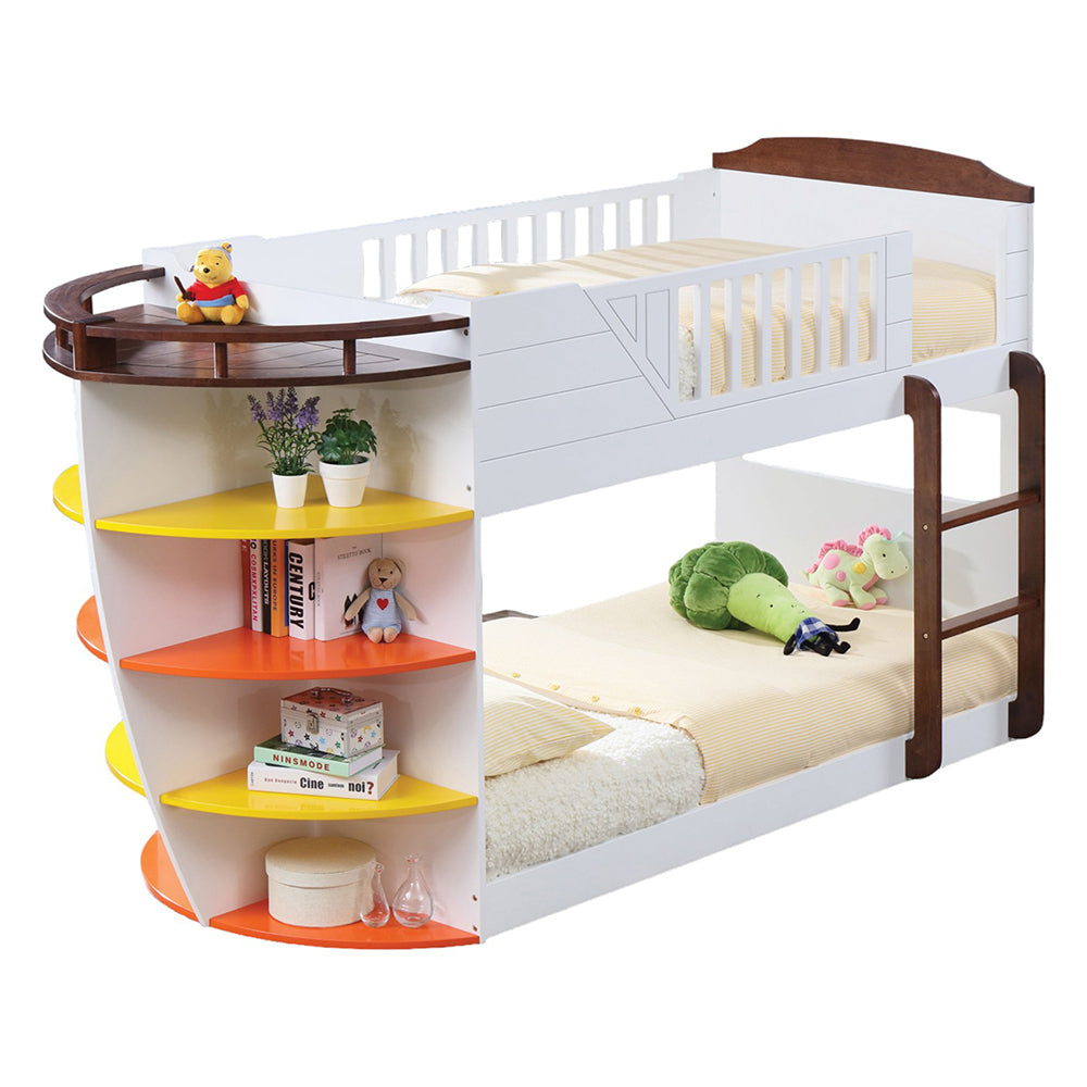 ACME Neptune White & Chocolate Bunk Bed (Twin | Twin)Model 37715